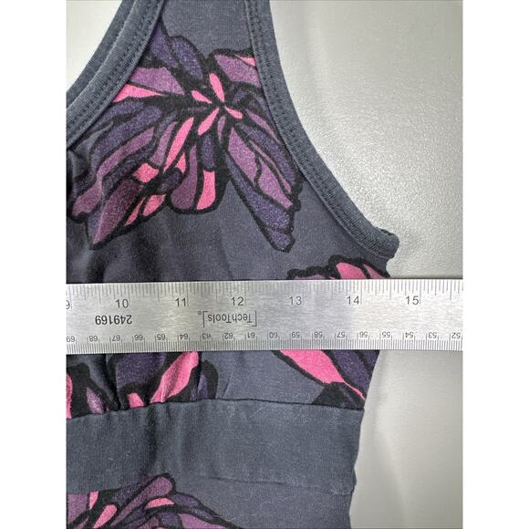 Old Navy Tank Top Womens M Babydoll Butterfly Gray‎ Purple Pink Y2K Cotton - Picture 8 of 8